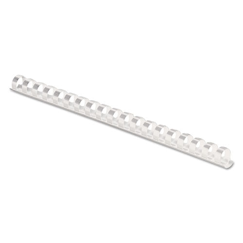 Plastic Comb Bindings, 3/8" Diameter, 55 Sheet Capacity, White, 100/Pack-(FEL52371)