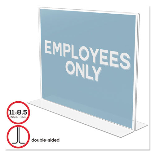 Classic Image Double-Sided Sign Holder, 11 x 8.5 Insert, Clear-(DEF69301)