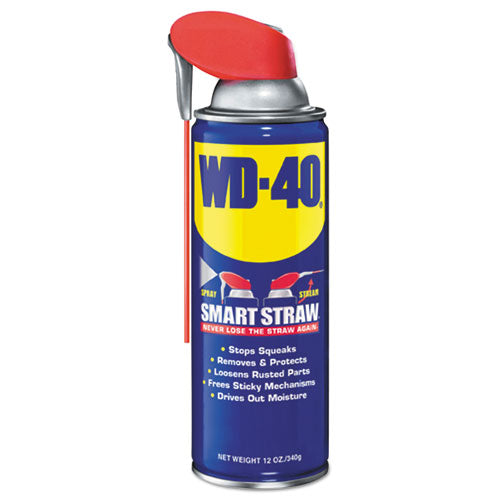 Smart Straw Spray Lubricant, 12 oz Aerosol Can, 12/Carton-(WDF490057)