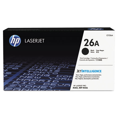 HP 26A, (CF226A) Black Original LaserJet Toner Cartridge-(HEWCF226A)