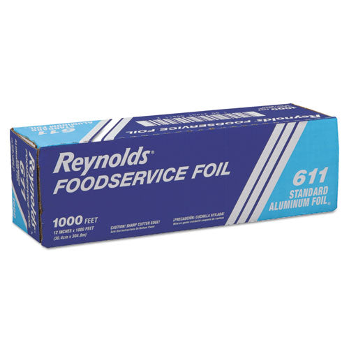 Standard Aluminum Foil Roll, 12" x 1,000 ft, Silver-(RFP611)