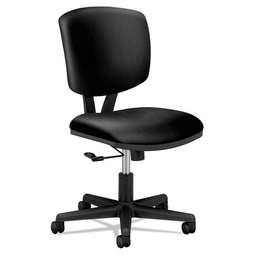Volt Series Leather Task Chair, Supports Up to 250 lb, 18" to 22.25" Seat Height, Black-(HON5701SB11T)