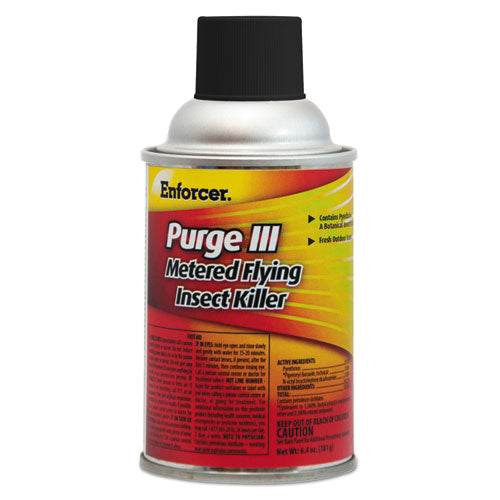 Purge III Metered Flying Insect Killer, 6.4 oz Aerosol Spray, Fresh Scent, 12/Carton-(AMREPRGFIK7)