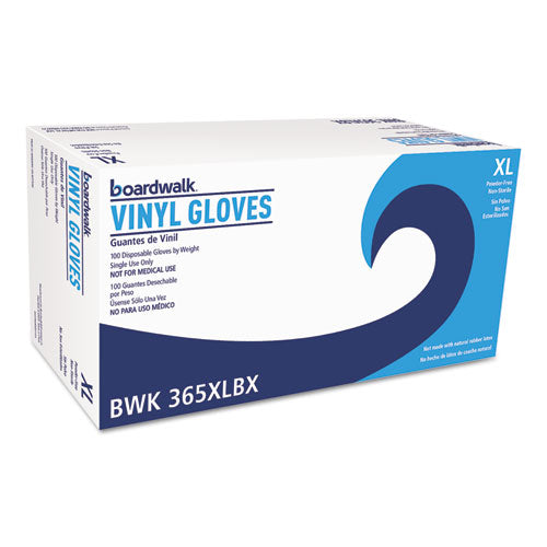 General Purpose Vinyl Gloves, Powder/Latex-Free, 2.6 mil, X-Large, Clear, 100/Box, 10 Boxes/Carton-(BWK365XLCT)