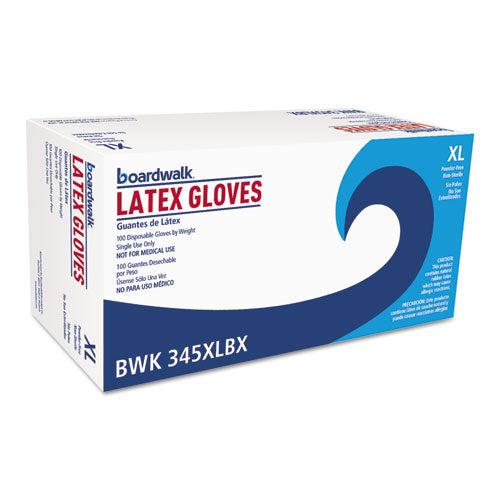General-Purpose Latex Gloves, Natural, X-Large, Powder-Free, 4.4 mil, 1,000/Carton-(BWK345XLCT)
