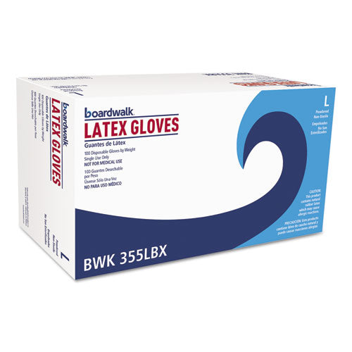 General Purpose Powdered Latex Gloves, Large, Natural, 4.4 mil, 1,000/Carton-(BWK355LCT)