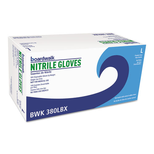 Disposable General-Purpose Nitrile Gloves, Large, Blue, 4 mil, 1,000/Carton-(BWK380LCTA)