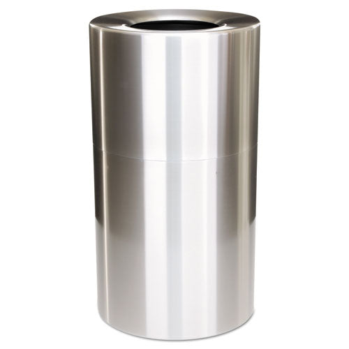 Atrium Aluminum Container with Liner, 35 gal, Aluminum, Satin Aluminum-(RCPAOT35SANL)