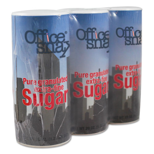 Reclosable Canister of Sugar, 20 oz, 3/Pack-(OFX00019G)