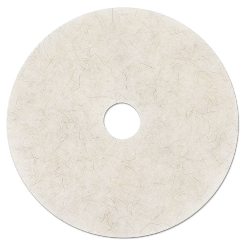 Ultra High-Speed Natural Blend Floor Burnishing Pads 3300, 24" Diameter, White, 5/Carton-(MMM18213)