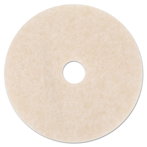 Ultra High-Speed TopLine Floor Burnishing Pads 3200, 20" Diameter, White/Amber, 5/Carton-(MMM18066)