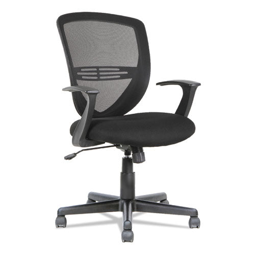 Swivel/Tilt Mesh Mid-Back Task Chair, Supports Up to 250 lb, 17.91" to 21.45" Seat Height, Black-(OIFVS4717)