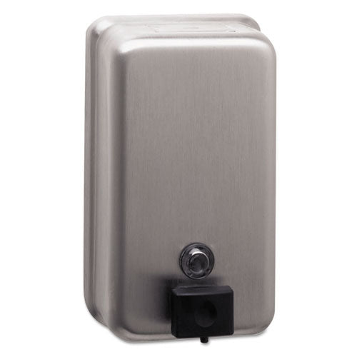 ClassicSeries Surface-Mounted Soap Dispenser, 40 oz, 4.75 x 3.5 x 8.13, Stainless Steel-(BOB2111)