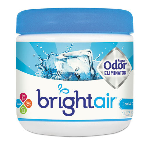 Super Odor Eliminator, Cool and Clean, Blue, 14 oz Jar-(BRI900090EA)
