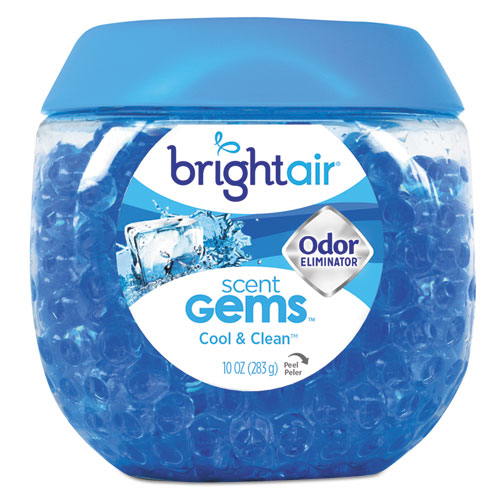 Scent Gems Odor Eliminator, Cool and Clean, Blue, 10 oz Jar-(BRI900228)