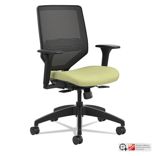 Solve Series Mesh Back Task Chair, Supports Up to 300 lb, 16" to 22" Seat Height, Meadow Seat, Black Back/Base-(HONSVM1ALC82TK)