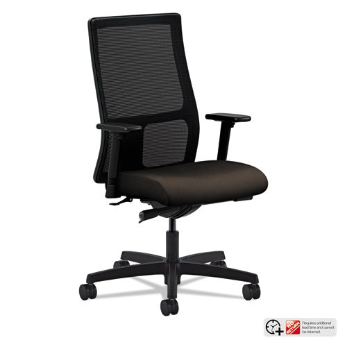 Ignition Series Mesh Mid-Back Work Chair, Supports Up to 300 lb, 17.5" to 22" Seat Height, Espresso Seat, Black Back/Base-(HONIW103CU49)
