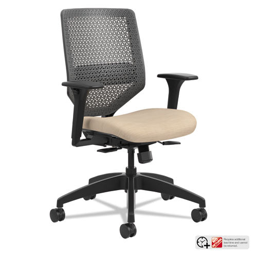 Solve Series ReActiv Back Task Chair, Supports Up to 300 lb, 18" to 23" Seat Height, Putty Seat, Black Back/Base-(HONSVR1ACLC22TK)