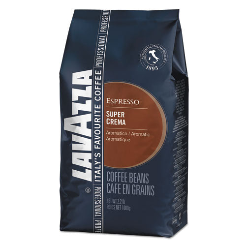 Super Crema Whole Bean Espresso Coffee, 2.2lb Bag, Vacuum-Packed-(LAV4202)