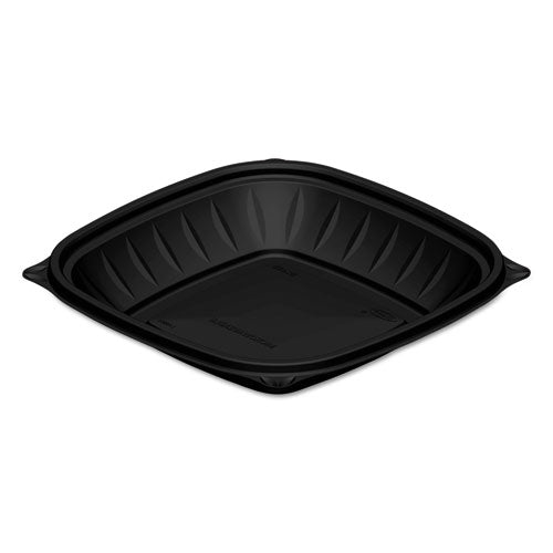 PresentaBowls Pro Black Square Bowls, 24 oz, 8.5 x 8.5 x 1.8, Plastic, 63/Bag, 4 Bags/Carton-(DCCB24SB)