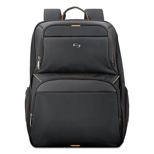 Urban Backpack, Fits Devices Up to 17.3", Polyester, 12.5 x 8.5 x 18.5, Black-(USLUBN7014)