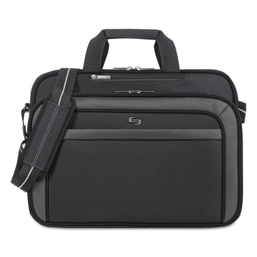 Pro CheckFast Briefcase, Fits Devices Up to 17.3", Polyester, 17 x 5.5 x 13.75, Black-(USLCLA3144)
