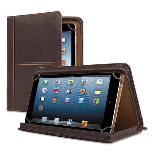 Premiere Leather Universal Tablet Case, Fits 8.5" to 11" Tablets, Espresso-(USLVTA1373)