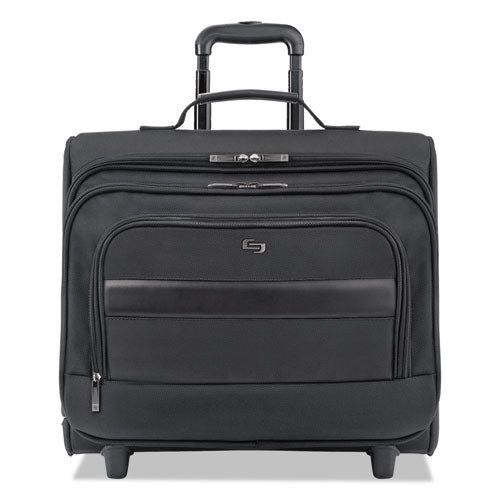 Classic Rolling Overnighter Case, Fits Devices Up to 15.6", Ballistic Polyester, 16.14 x 6.69 x 13.78, Black-(USLB644)