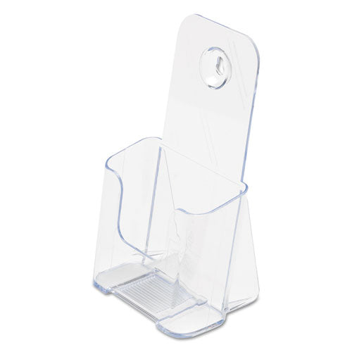 DocuHolder for Countertop/Wall-Mount, Leaflet Size, 4.25w x 3.25d x 7.75h, Clear-(DEF77501)