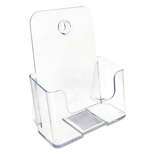 DocuHolder for Countertop/Wall-Mount, Booklet Size, 6.5w x 3.75d x 7.75h, Clear-(DEF74901)