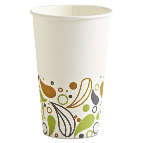 Deerfield Printed Paper Hot Cups, 16 oz, 50 Cups/Sleeve, 20 Sleeves/Carton-(BWKDEER16HCUP)