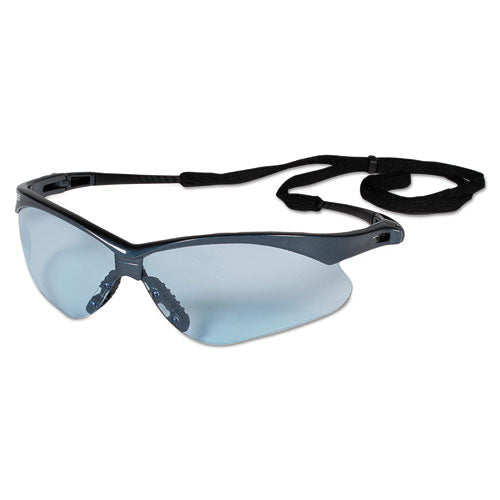 V30 Nemesis Safety Glasses, Blue Frame, Light Blue Uncoated Lens, 12/Box-(KCC19639)