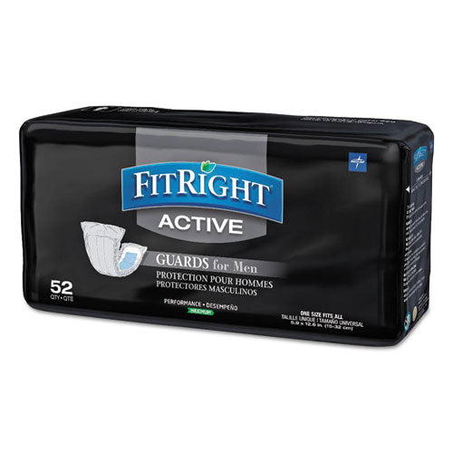 FitRight Active Male Guards, 6" x 11", White, 52/Pack, 4 Pack/Carton-(MIIMSCMG02CT)