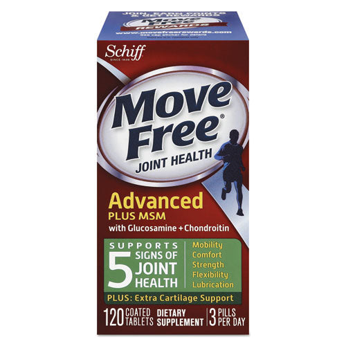 Move Free Advanced Plus MSM Joint Health Tablet, 120 Count-(MOV97008)