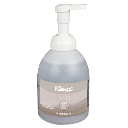 Alcohol-Free Foam Hand Sanitizer, 18 oz Pump Bottle, Fragrance-Free, 4/Carton-(KCC45827CT)