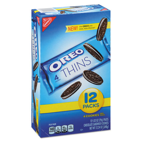 Oreo Cookies Single Serve Packs, Chocolate, 1.02 oz Pack, 12/Box-(ORE04474)