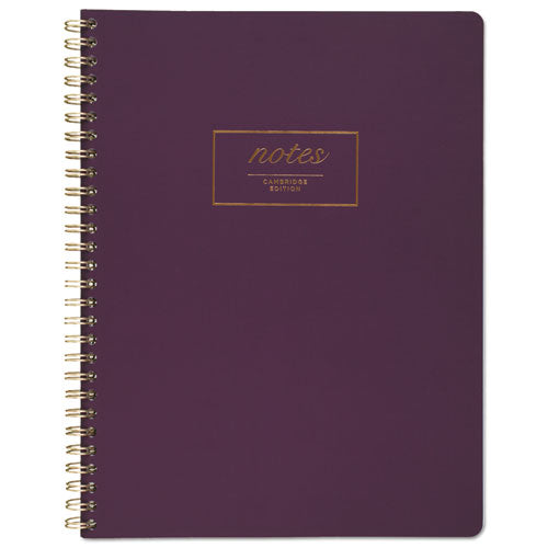 Jewel Tone Notebook, Gold Twin-Wire, 1-Subject, Wide/Legal Rule, Purple Cover, (80) 9.5 x 7.25 Sheets-(MEA49556)