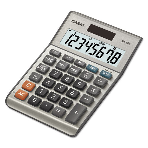 MS-80B Tax and Currency Calculator, 8-Digit LCD-(CSOMS80B)
