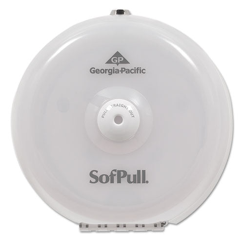 SofPull Mini Centerpull Single-Roll Bath Tissue Dispenser, 8.75 x 7 x 9, White-(GPC56515)