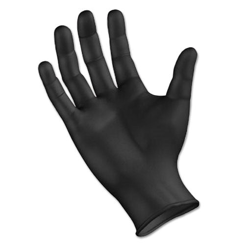 Disposable General-Purpose Powder-Free Nitrile Gloves, Medium, Black, 4.4 mil, 1,000/Carton-(BWK396MCTA)