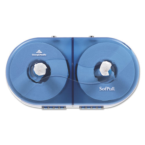 SofPull Twin High-Capacity Center-Pull Dispenser, 20.13 x 7 x 10.75, Splash Blue-(GPC56508)
