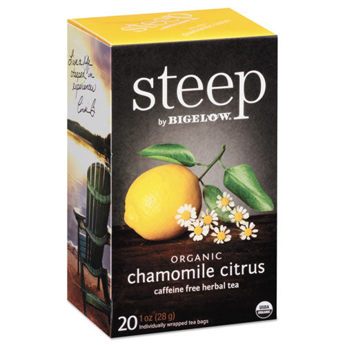 steep Tea, Chamomile Citrus Herbal, 1 oz Tea Bag, 20/Box-(BTC17707)