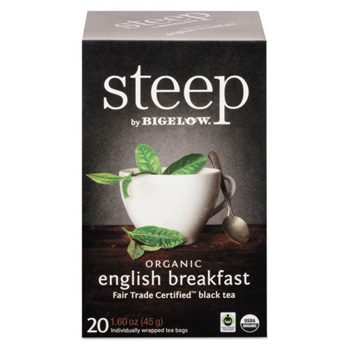 steep Tea, English Breakfast, 1.6 oz Tea Bag, 20/Box-(BTC17701)