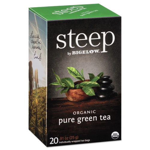 steep Tea, Pure Green, 0.91 oz Tea Bag, 20/Box-(BTC17703)