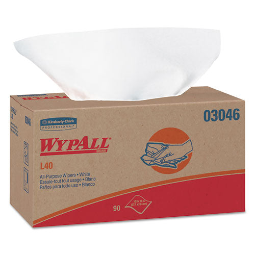 L40 Towels, POP-UP Box, 10.8 x 10, White, 90/Box, 9 Boxes/Carton-(KCC03046)