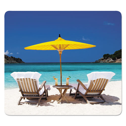 Recycled Mouse Pad, 9 x 8, Caribbean Beach Design-(FEL5916301)
