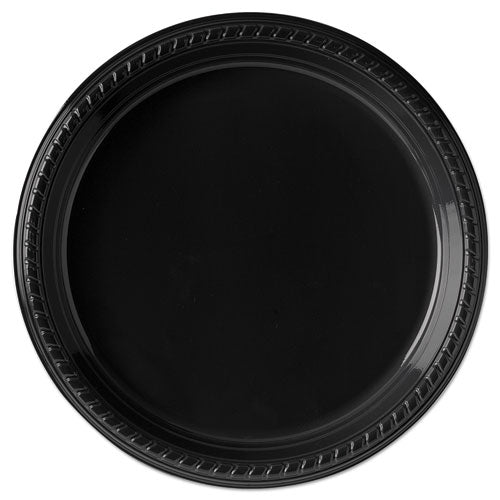 Party Plastic Plates, 10.25 dia", Black, 500/Carton-(SCCPS15E0099)