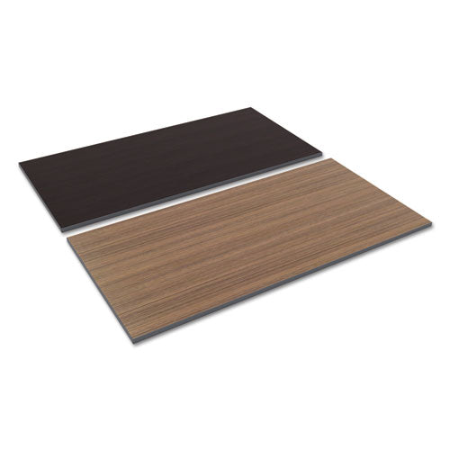 Reversible Laminate Table Top, Rectangular, 59.38w x 29.5d, Espresso/Walnut-(ALETT6030EW)