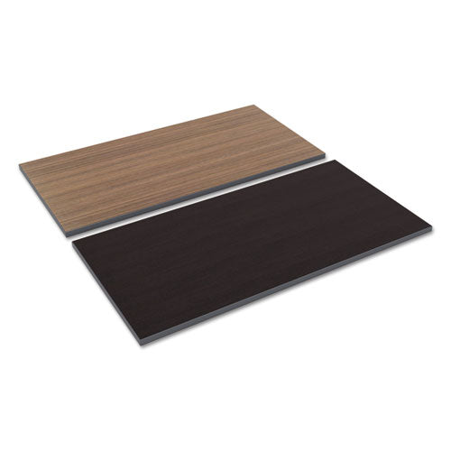 Reversible Laminate Table Top, Rectangular, 47.63w x 23.63d, Espresso/Walnut-(ALETT4824EW)