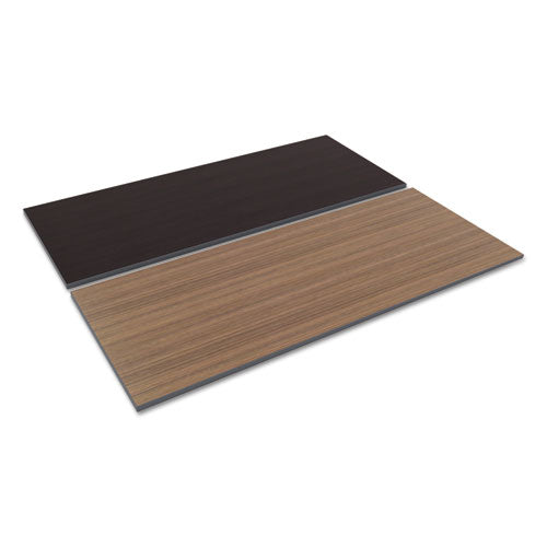 Reversible Laminate Table Top, Rectangular, 71.5w x 29.5d, Espresso/Walnut-(ALETT7230EW)